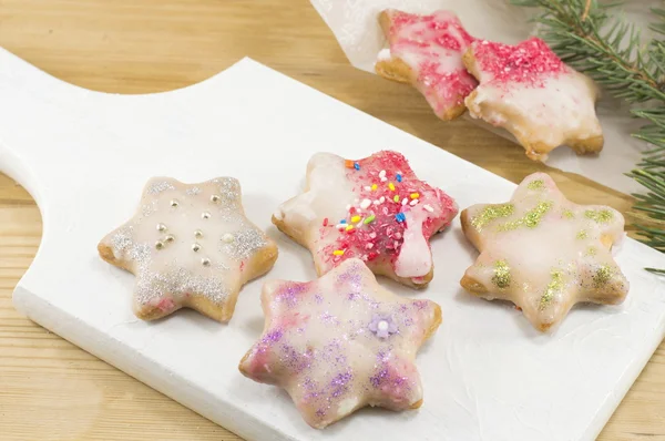 Star shaped Christmas cookies — Stock Photo, Image