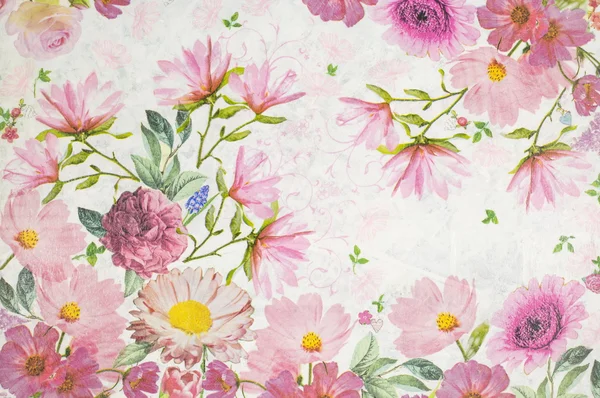 Foto einer Decoupage dekoriert Blumenmuster — Stockfoto