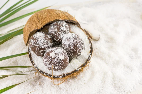 Свежие кокосовые и кокосовые печенья — стоковое фото