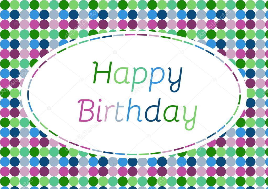 Happy Birtday greeting card — Stock Vector © knik #71972799