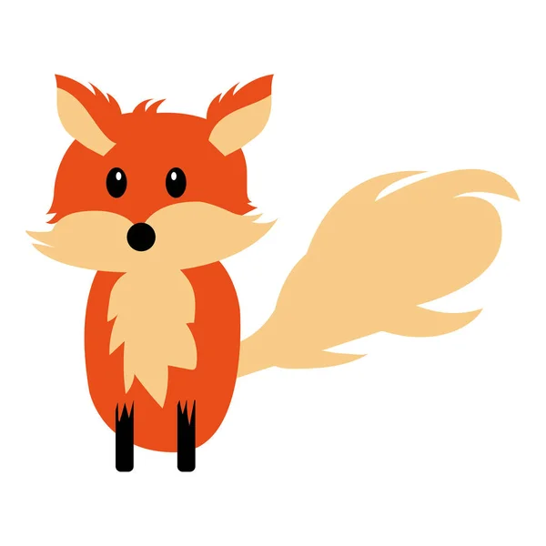 Cartoon of a fox kawaii — Stock Vector