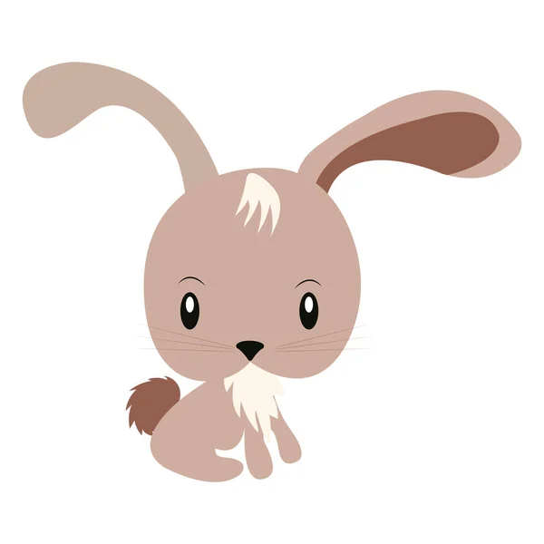 Caricature d'un lapin kawaii — Image vectorielle