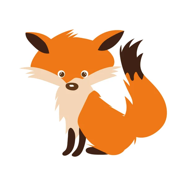 Cartoon of a fox kawaii — Stock Vector