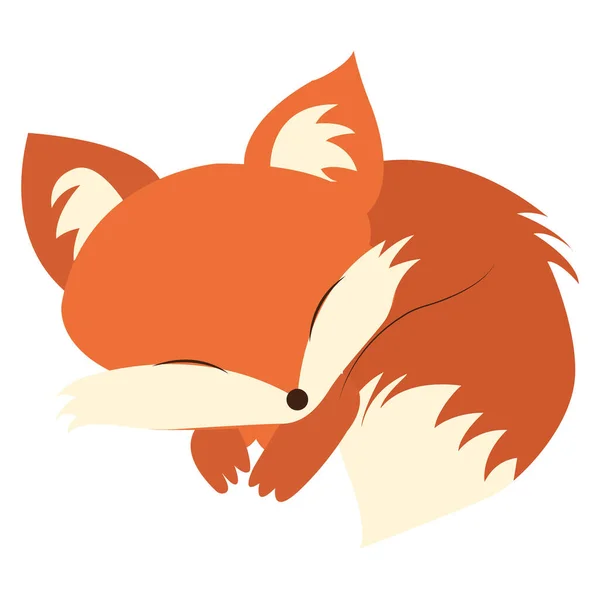 Cartoon of a fox kawaii — Stock Vector