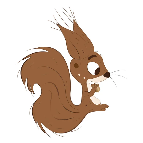 Desenhos animados de um esquilo — Vetor de Stock