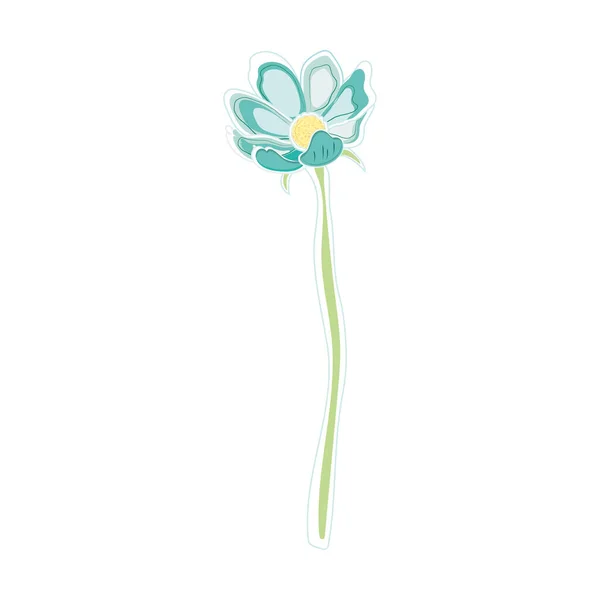 Blomma i akvarell teknik — Stock vektor
