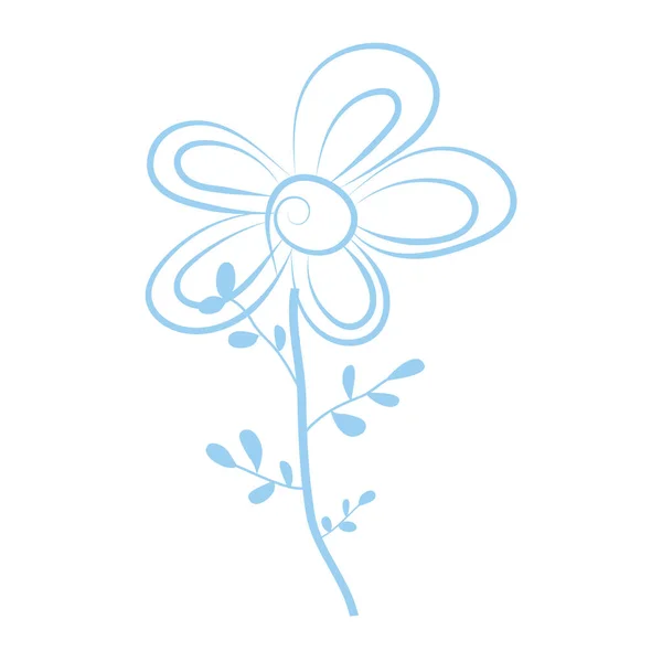 Geïsoleerde bloem pictogram — Stockvector
