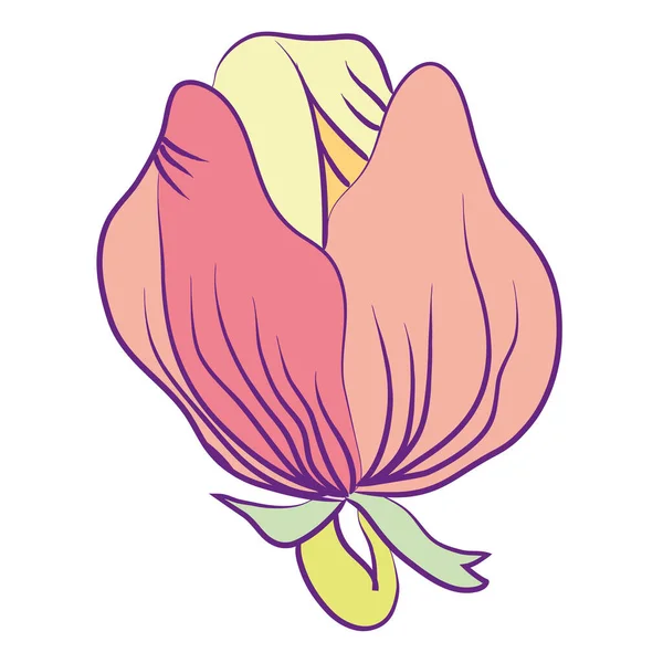 Bosquejo de una flor — Vector de stock