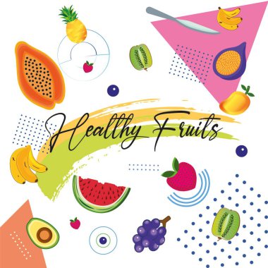 Sağlıklı meyve posteri