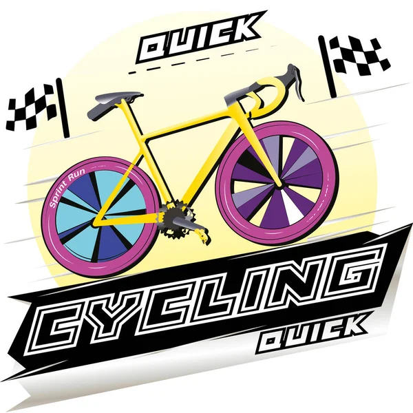 Cartaz de bicicleta de estrada — Vetor de Stock