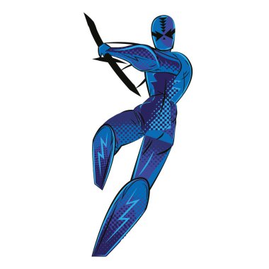 Bir savaşçının çizgi filmi.