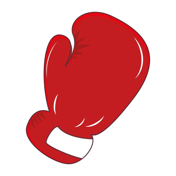 孤立的红色拳击手套图标 — 图库矢量图片