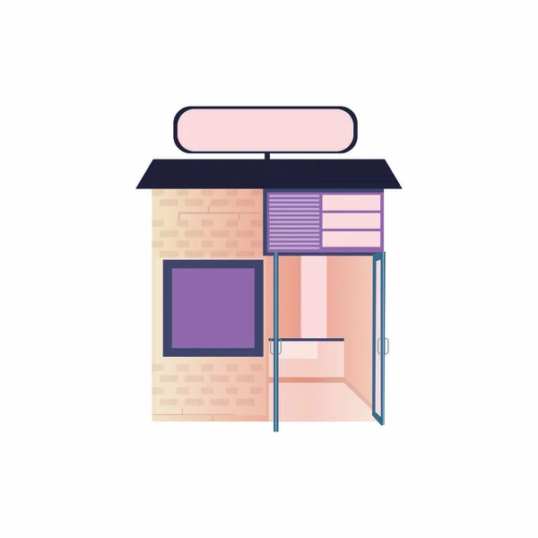 Isolée icône bâtiment magasin City store — Image vectorielle