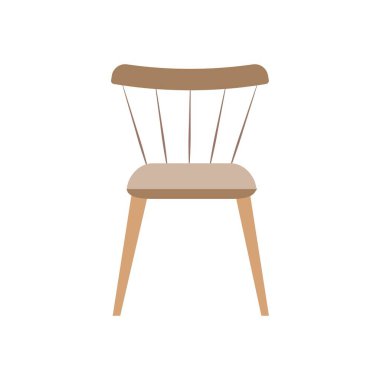 İzole edilmiş zarif sandalye simgesi Ev dekorasyonu