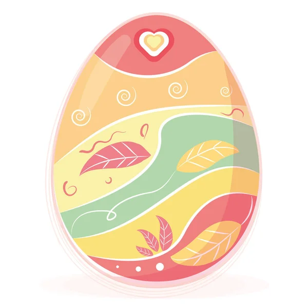 Huevo de Pascua de color aislado Temporada de primavera — Vector de stock