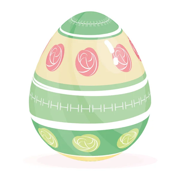 Huevo de Pascua de color aislado Temporada de primavera — Vector de stock