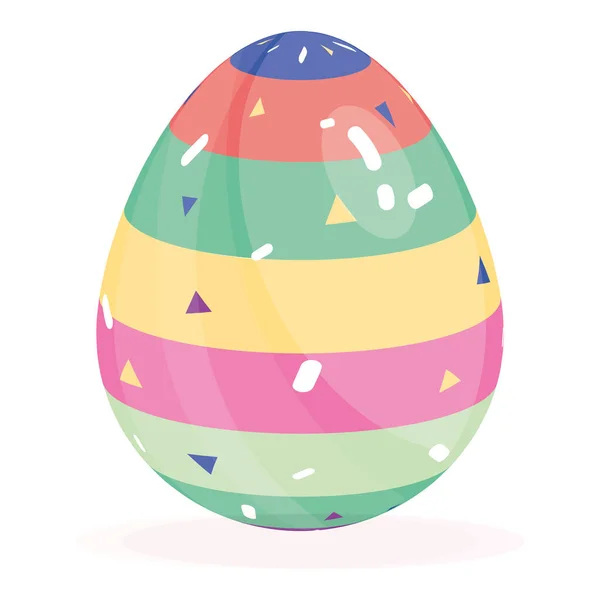 Huevo de Pascua de color aislado Temporada de primavera — Vector de stock