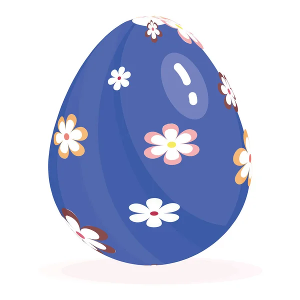 Huevo de Pascua de color aislado Temporada de primavera — Vector de stock