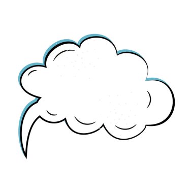 İzole edilmiş boş çizgi roman sohbet