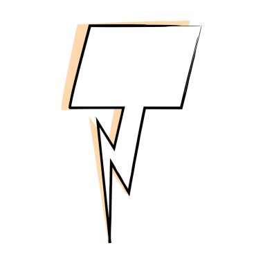 İzole edilmiş boş çizgi roman sohbet