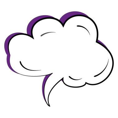 İzole edilmiş boş çizgi roman sohbet