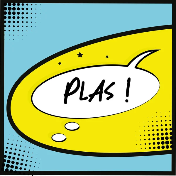 Comic Bubble Chat mit Text auf einer Comicseite — Stockvektor