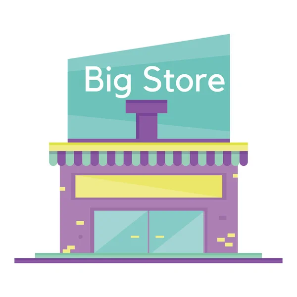 Isolé plat grand magasin icône — Image vectorielle