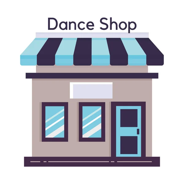 Ізольована піктограма плоского танцювального магазину — стоковий вектор