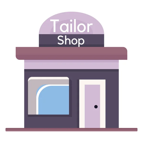 Geïsoleerde platte tailor shop icoon — Stockvector