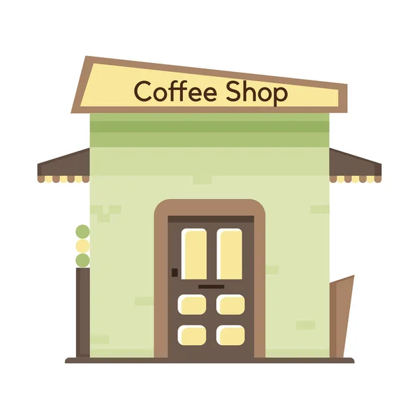 Geïsoleerde platte coffeeshop icoon — Stockvector