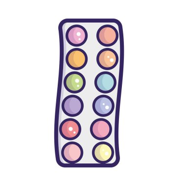 İzole edilmiş sanat paleti ikonu okul ikonu ikonu