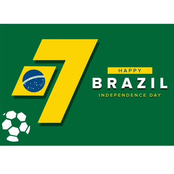 브라질 독립일 7 번째 이자 축구 공 — 스톡 벡터