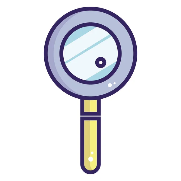 Isolated magnifying glass icon school supply — Stock Vector