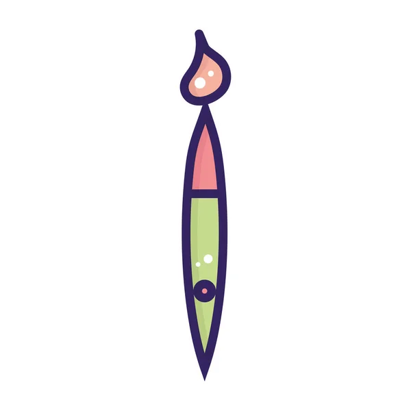Icono de lápiz aislado icono de suministro escolar — Vector de stock