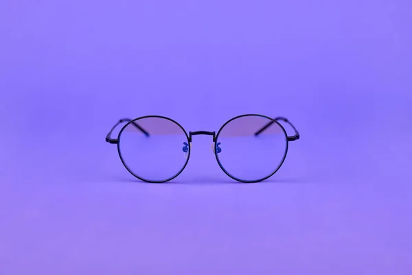 Gafas Con Filtro Luz Azul Para Proteger Los Ojos Mientras — Foto de Stock