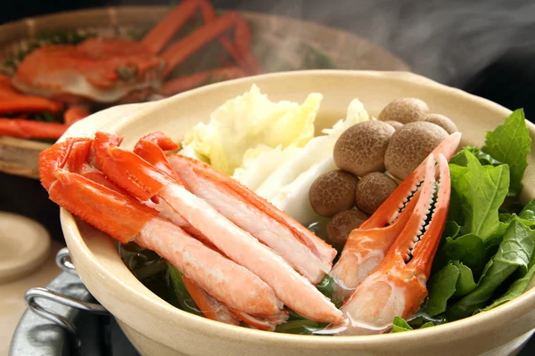 Kanisuki-nabe, Sammelsurium mit Krabben — Stockfoto