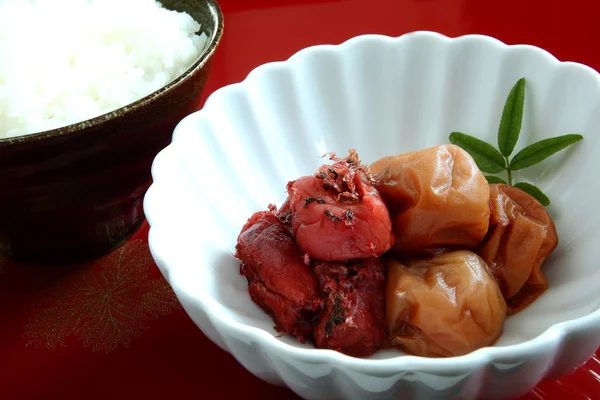 Pickled plum in Japan, Umeboshi — Stock Photo, Image