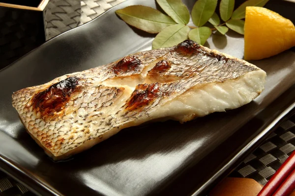 Japanese food, grilled fish — Stock Photo, Image