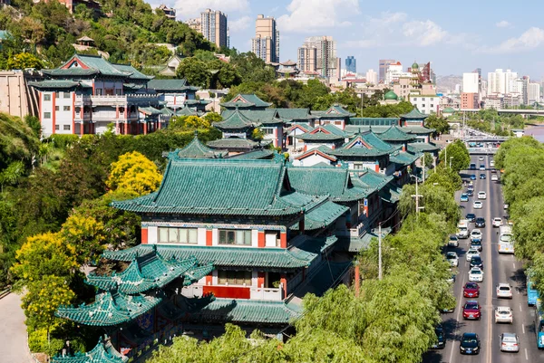 Lanzhou (Çin geleneksel binaların görünümü)