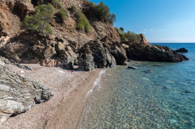 Santa Maria Navarrese (Sardunya, İtalya) yakınlarında Cala Riu Gennaisso adlı küçük körfez)