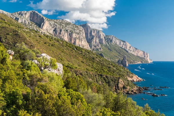 Coastline Santa Maria Navarrese Rock Pinnacle Called Pedra Longa Background — Stock Photo, Image