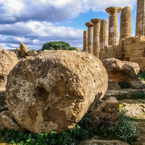 Temple of Heracles, in Agrigento — Stock Photo, Image
