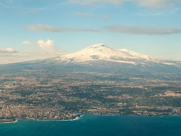 Vista aérea del volcán Etna — Foto de Stock