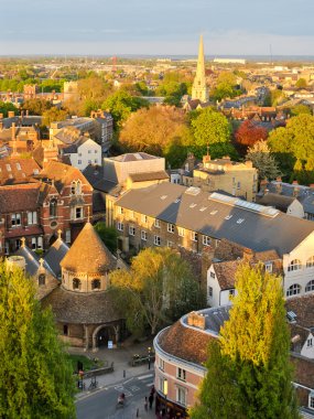Cambridge (İngiltere'de havadan görünümü)