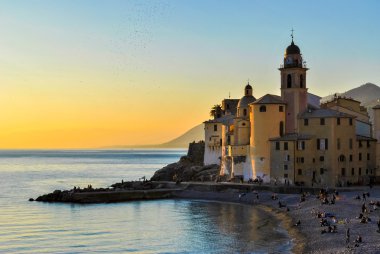Camogli kış günbatımı
