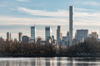 New York şehir merkezindeki Skyline Central Park 'tan görüldü.