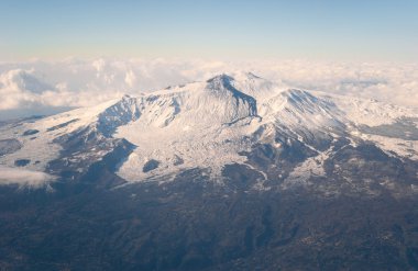 Yanardağ Sicilya Etna havadan görünümü