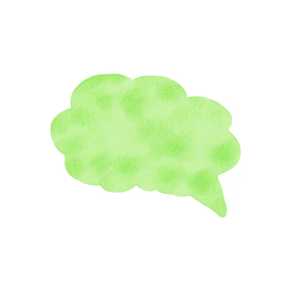 Watercolor speech bubble. Hand drawn vector illustration isolated on white — Stock Vector