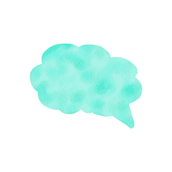 Watercolor speech bubble. Hand drawn vector illustration isolated on white — Stock Vector