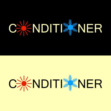 Sıcak ve soğuk saç kremi logosu.